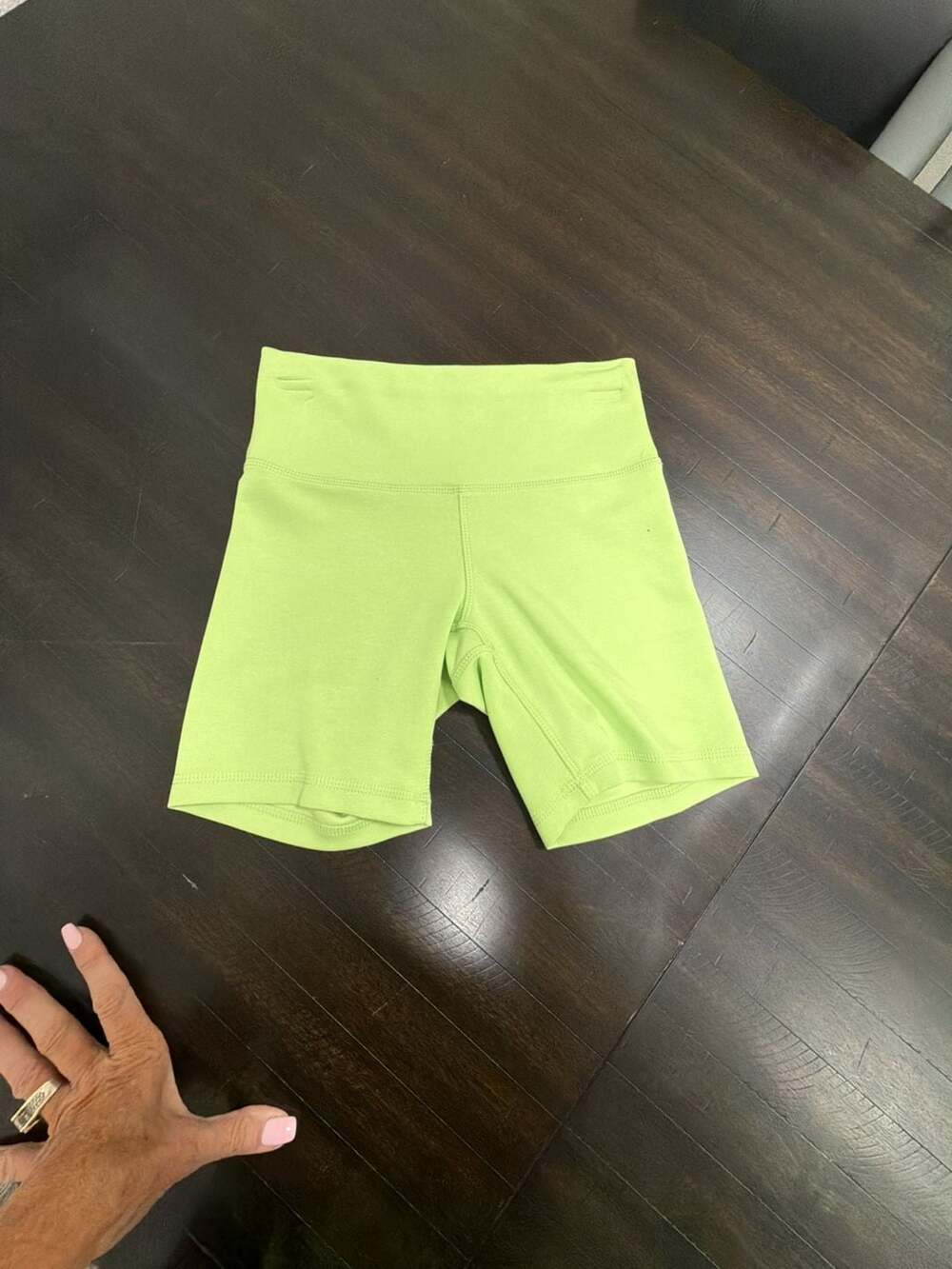 Papermoon Neon Green High-Waisted Biker Shorts